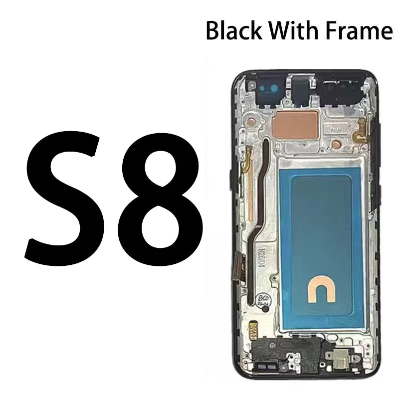 Display LCD touchscreen con telaio per Samsung S8 G950 G950F SM-G950FD e Samsung S9 G960 SM-G960F, nuovo e testato al 100%.