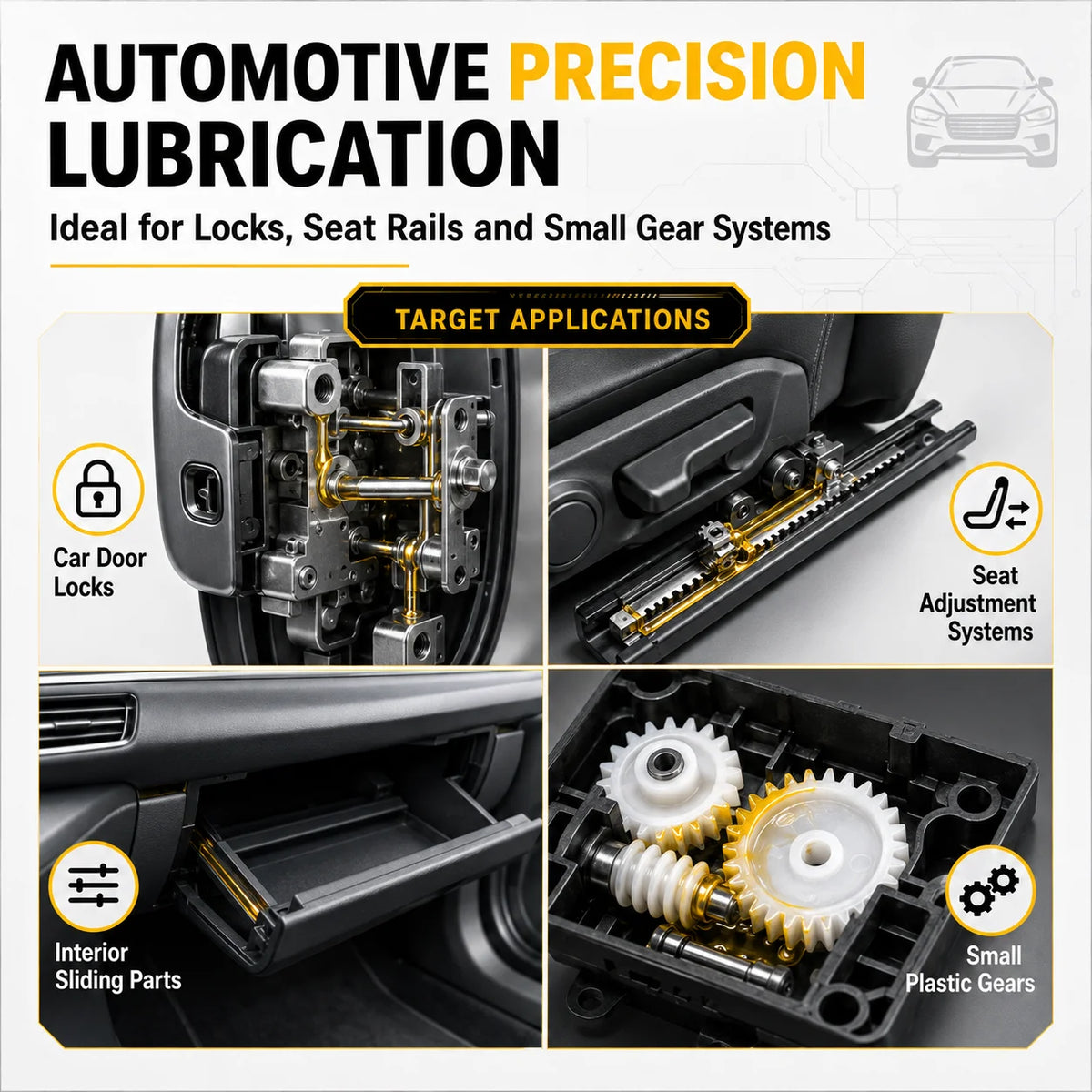 Grasso Sintetico Originale Kluber Klubersynth LI 44-22 per Ingranaggi in Plastica e Serrature Auto a Bassa Temperatura