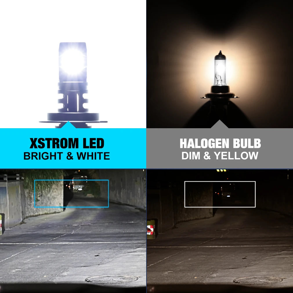 XSTORM H7 Lampadina per fari a LED Mini Wireless 60W 20000LM 6500K CSP per fari per auto Lampade a diodi automatici H7 Turbo Led 12V Automobile