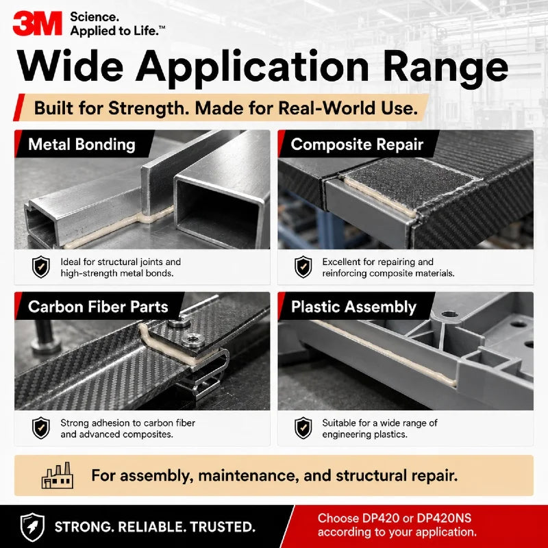 Colla adesiva epossidica originale 3M DP420 50ml Adesivo strutturale a due componenti Scotch-Weld DP420NS