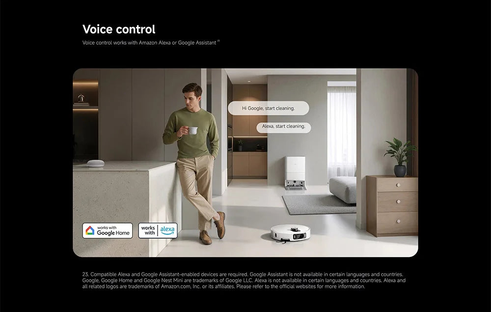 Versione Globale Xiaomi Robot Vacuum 5 Pro Video HD Chiamate Unidirezionali Aspirazione 20000Pa Aspirapolvere Anti-groviglio Senza Problemi Stazione Base Autopulente Mop Estensibile e Spazzola Laterale Controllo Intelligente