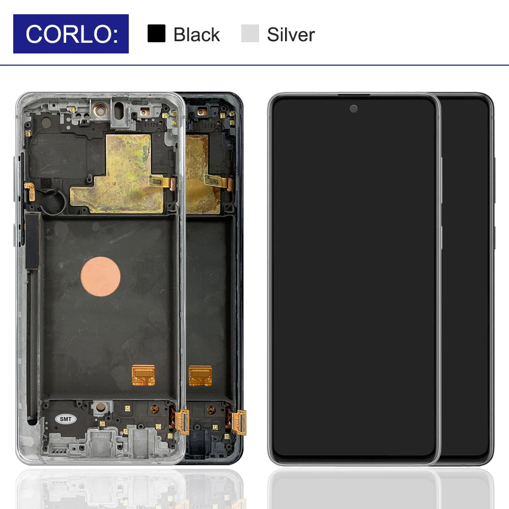Schermo LCD AMOLED da 6,7 pollici per Samsung Note 10 Lite, gruppo di ricambio per lo schermo touchscreen, compatibile con Samsung Note10 Lite N770 N770F, con cornice.