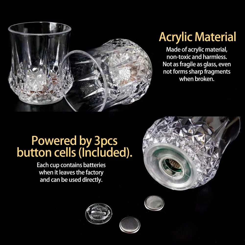 70ml LED lampeggiante tazza vino birra whisky tazza acqua bevande bicchieri automatici tazza incandescente bar festa forniture per la casa