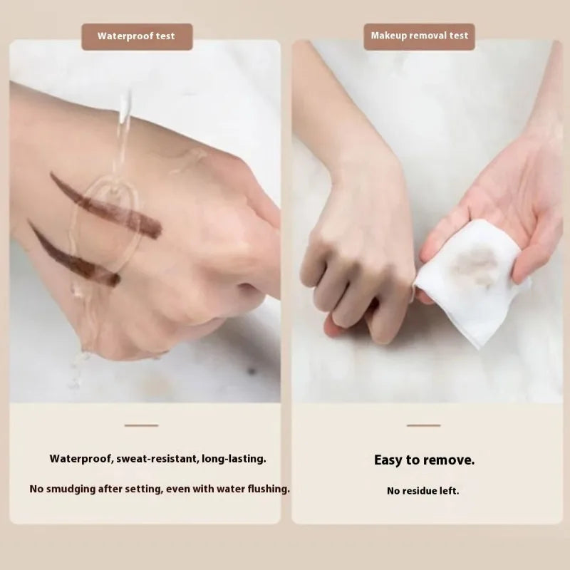 Matita per Sopracciglia Professionale a Doppia Punta con Pennello, Impermeabile, Resistente alle Macchie, Colore Naturale, Facile da Applicare, Eyeliner per Donne, Penna per il Trucco delle Sopracciglia