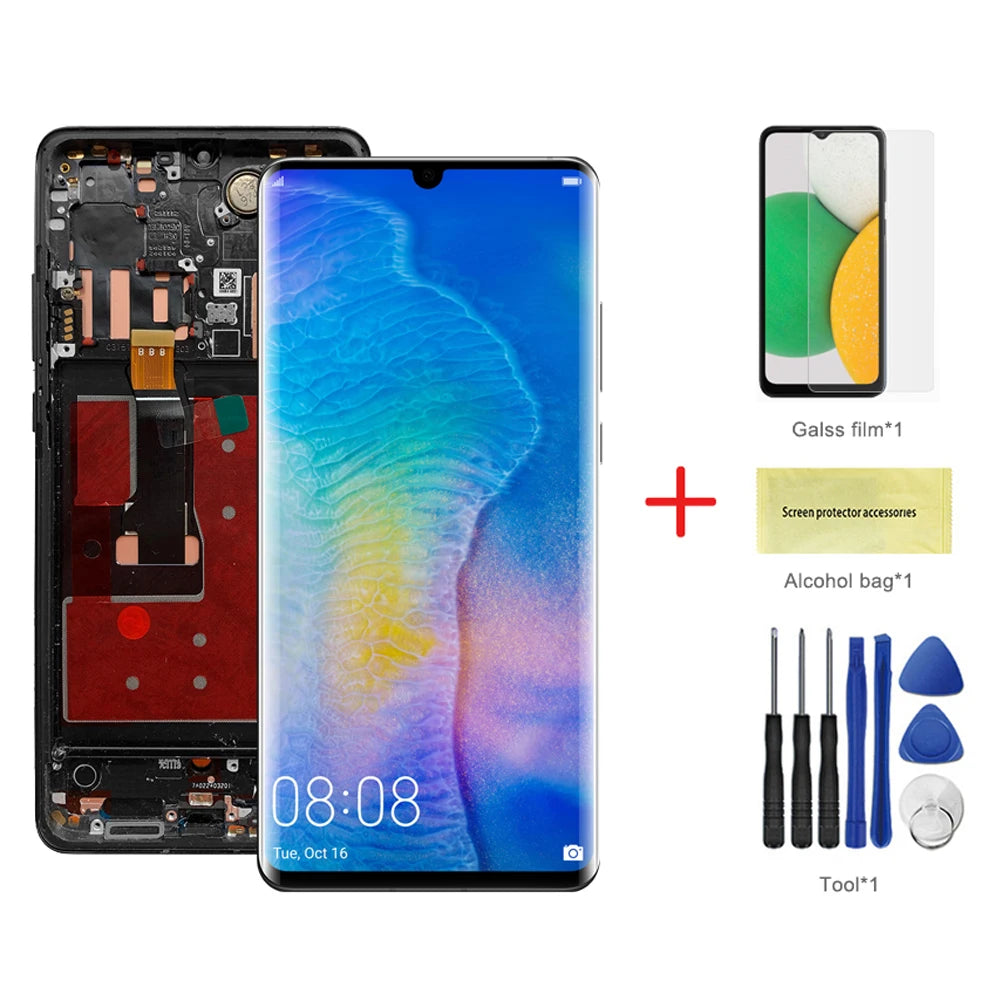 Schermo OLED per pantalla Huawei P30 Pro Display LCD Touch Screen digitale con impronta digitale per sostituzione Huawei P30 Pro VOG-L29