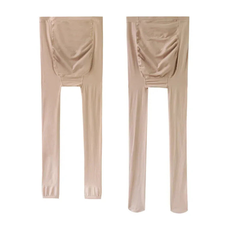 Leggings per gravidanza a vita alta Abiti premaman skinny per donne incinte Leggins lavorati a maglia con supporto per la pancia Pantaloni modellanti per il corpo