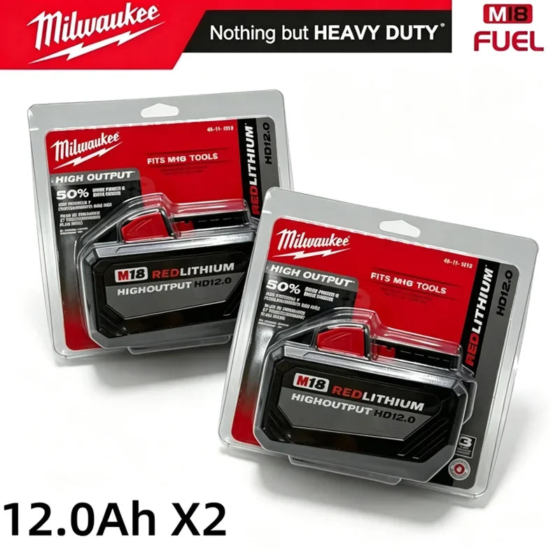 Batteria agli ioni di litio Milwaukee M18 18V 6.0Ah 12.0Ah ad alta potenza, 100% originale, per utensili elettrici a batteria 48-11-1850 48-11-1815