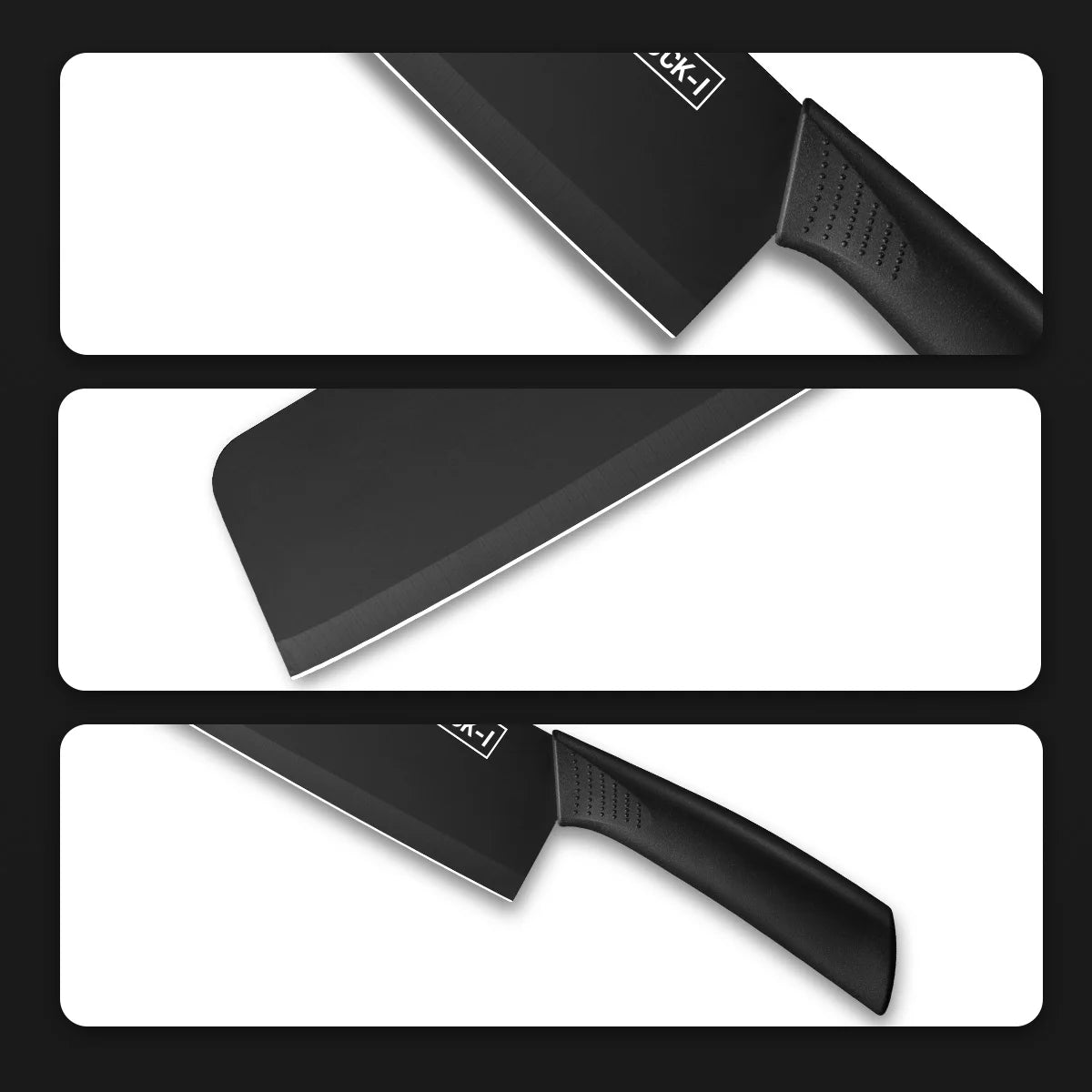 Set di coltelli da cucina, compresi mannaia, coltello da chef e coltello da frutta, con ceppo portacoltelli, adatto per sbucciare carne e verdure