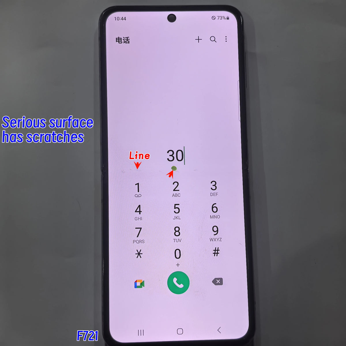 Display LCD Super AMOLED da 6.7'' 100% Testato per Samsung Z Flip 4 SM-F7210 F721 F721W F721U, Schermo Touch Sostitutivo Con Difetti