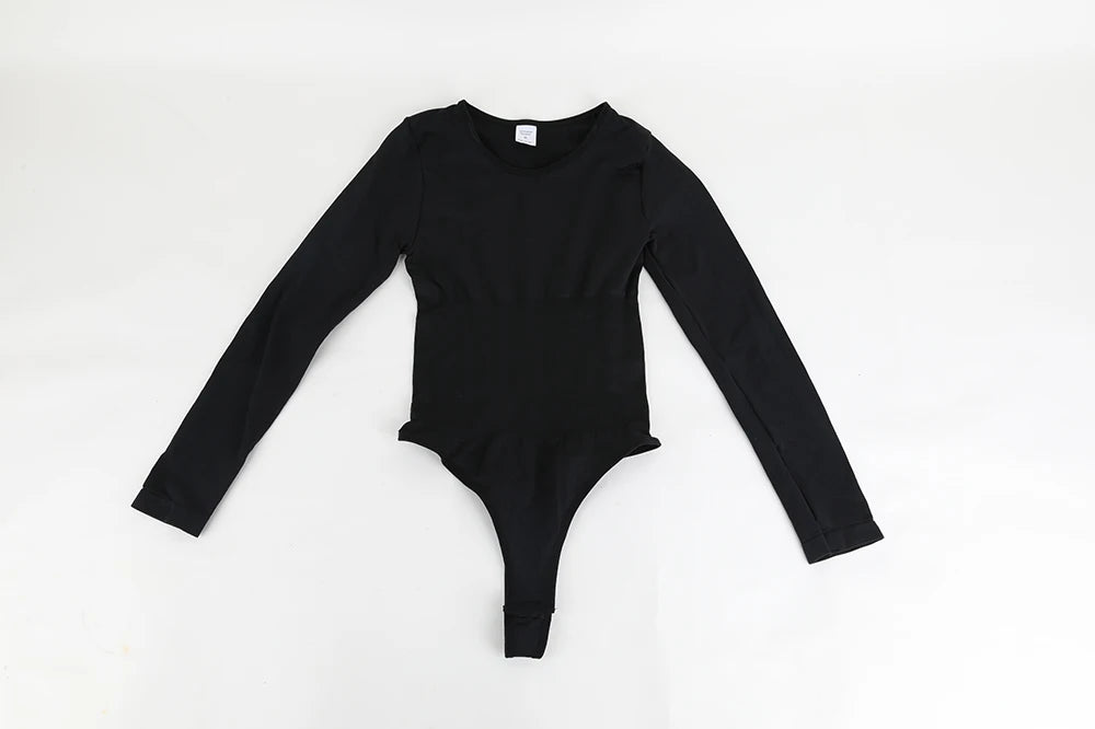 Body a maniche lunghe Perizoma Shapewear Donna New Slim Tummy Control Intimo Pancia Sottoseno Corsetto Abbigliamento femminile Autunno