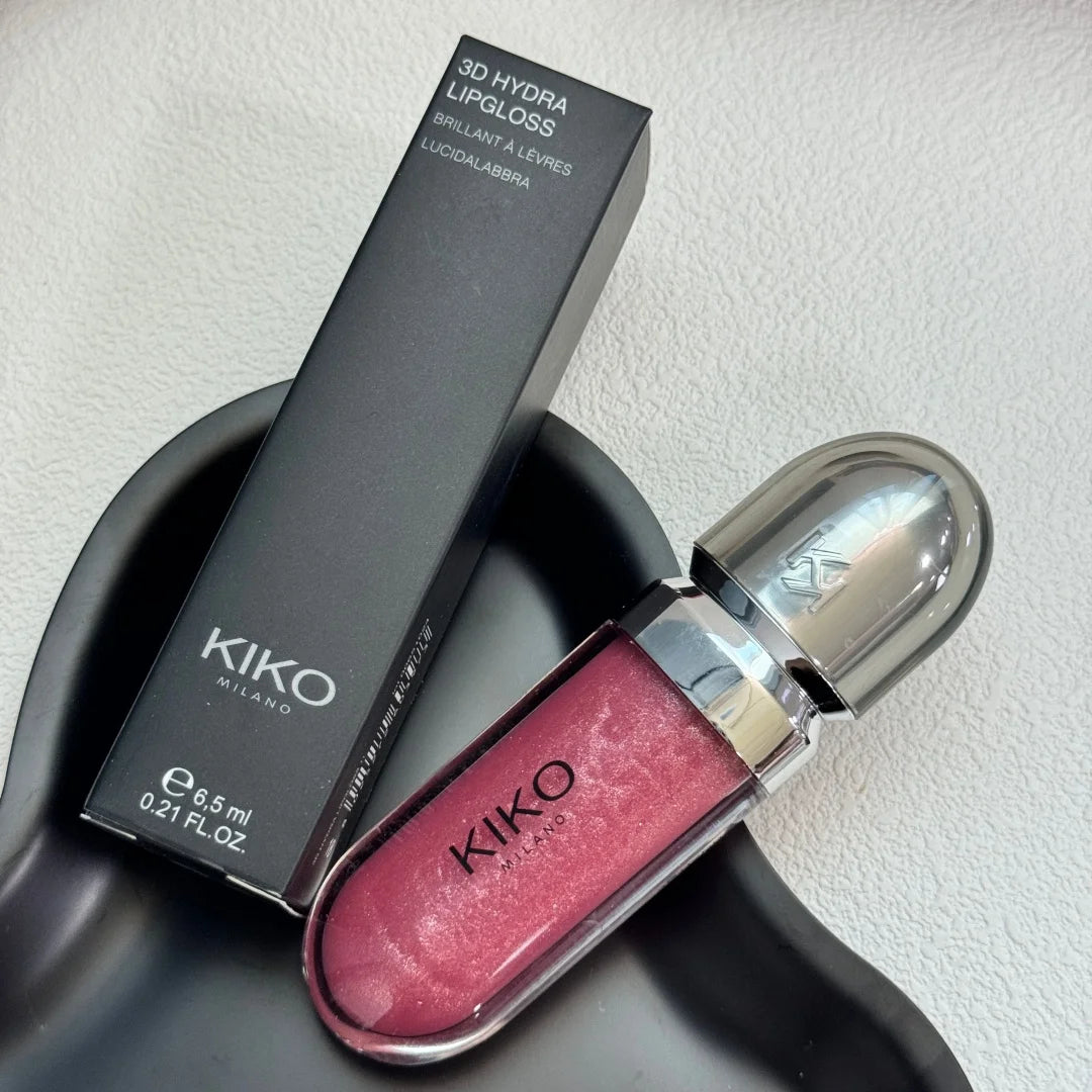 Kiko Milano Lucidalabbra 3D Hydra, smalto labbra idratante, effetto specchio con glitter, volumizzante, non appiccicoso, impermeabile, trucco labbra naturale