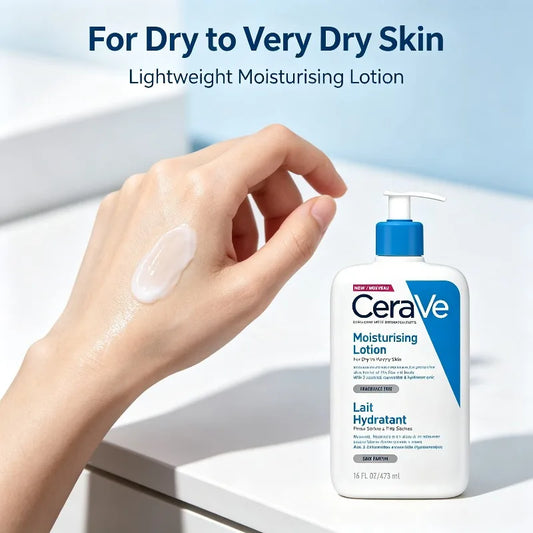 CeraVe, lozione per il corpo in confezione grande da 473 ml, latte idratante multiuso per la pelle secca di viso e corpo.