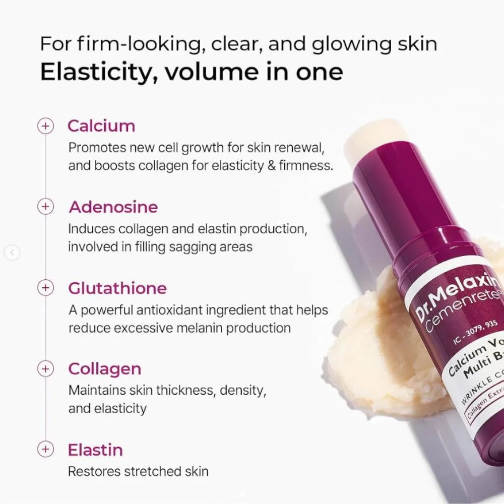 Cemenrete Calcium Volume Multi Balm/Eyephalt Eyebag Cream/Black & White Rice Exfoliating Essence Calcium Ampoule Serum Eye Patch