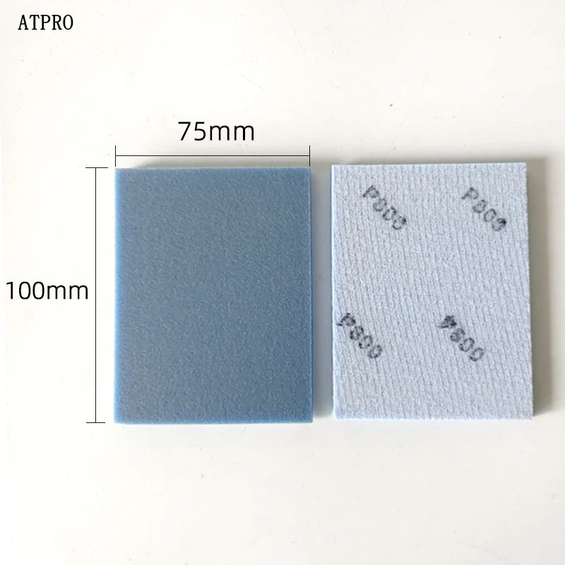 Carta vetrata in spugna blu 75x100mm Smerigliatrice a secco Floccaggio Kit per molatura e lucidatura superfici di vernice per auto Grana 400-3000