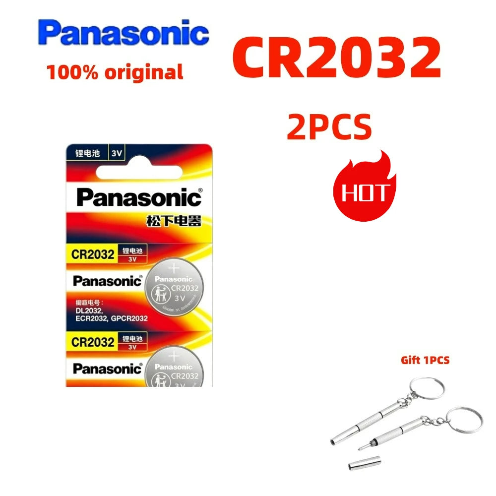 2-50 Pezzi Batteria al Litio Originale PANASONIC CR2032 CR 2032 3V per Orologi, Calcolatrici, Orologi da Parete, Telecomandi, Giocattoli, Pila a Bottone