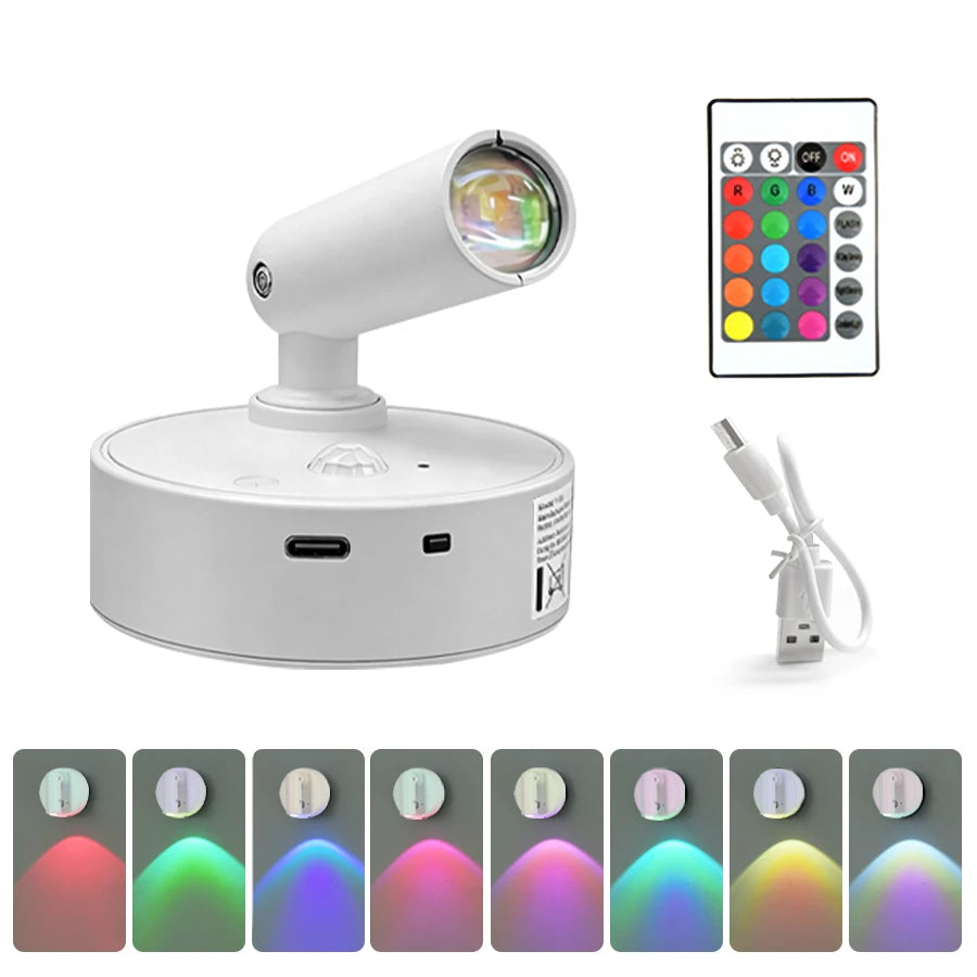 Lampada da Parete LED con Sensore di Movimento, Interruttore Touch, Luce Notturna, Faretto Magnetico Wireless Dimmerabile per Camera da Letto, Armadio, Scale, Decorazione