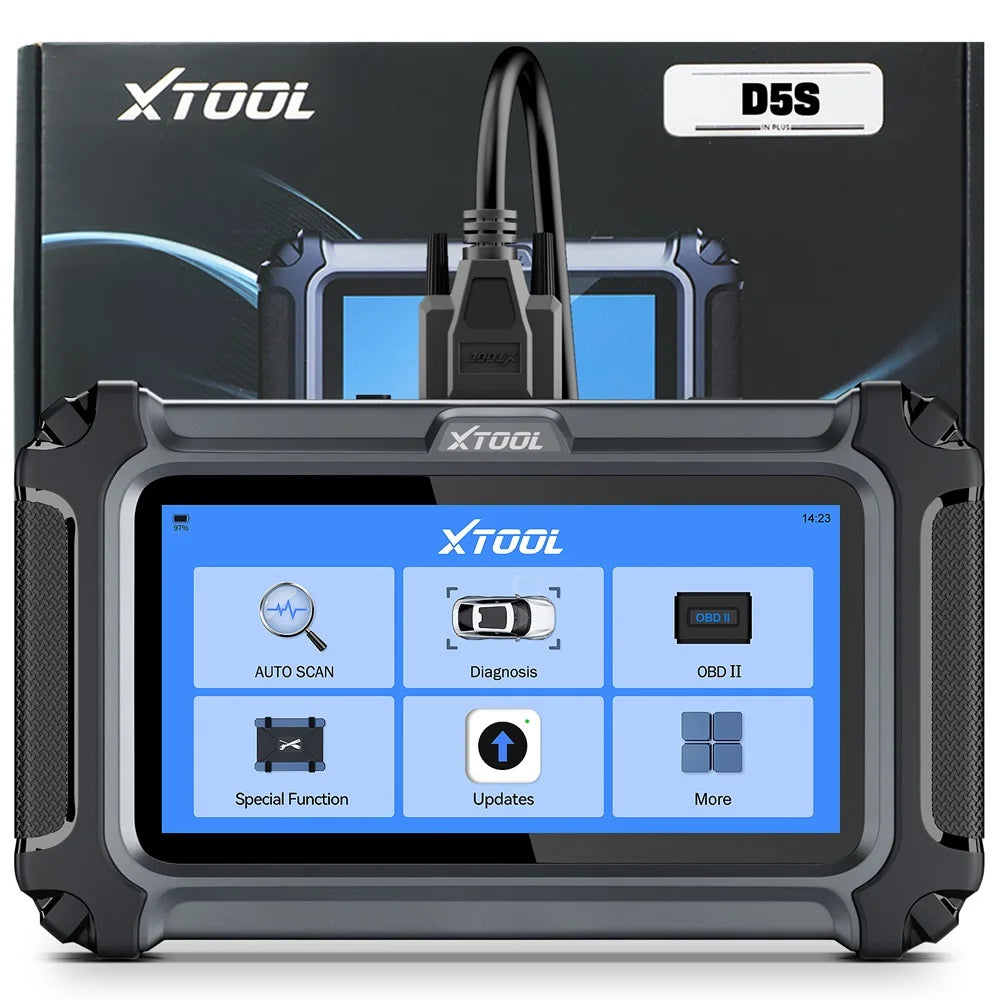 XTOOL D5S Strumenti diagnostici per auto ABS SRS Sistemi di trasmissione del motore Scanner OBD2 16+ servizi Tutte le funzioni Aggiornamento gratuito a vita