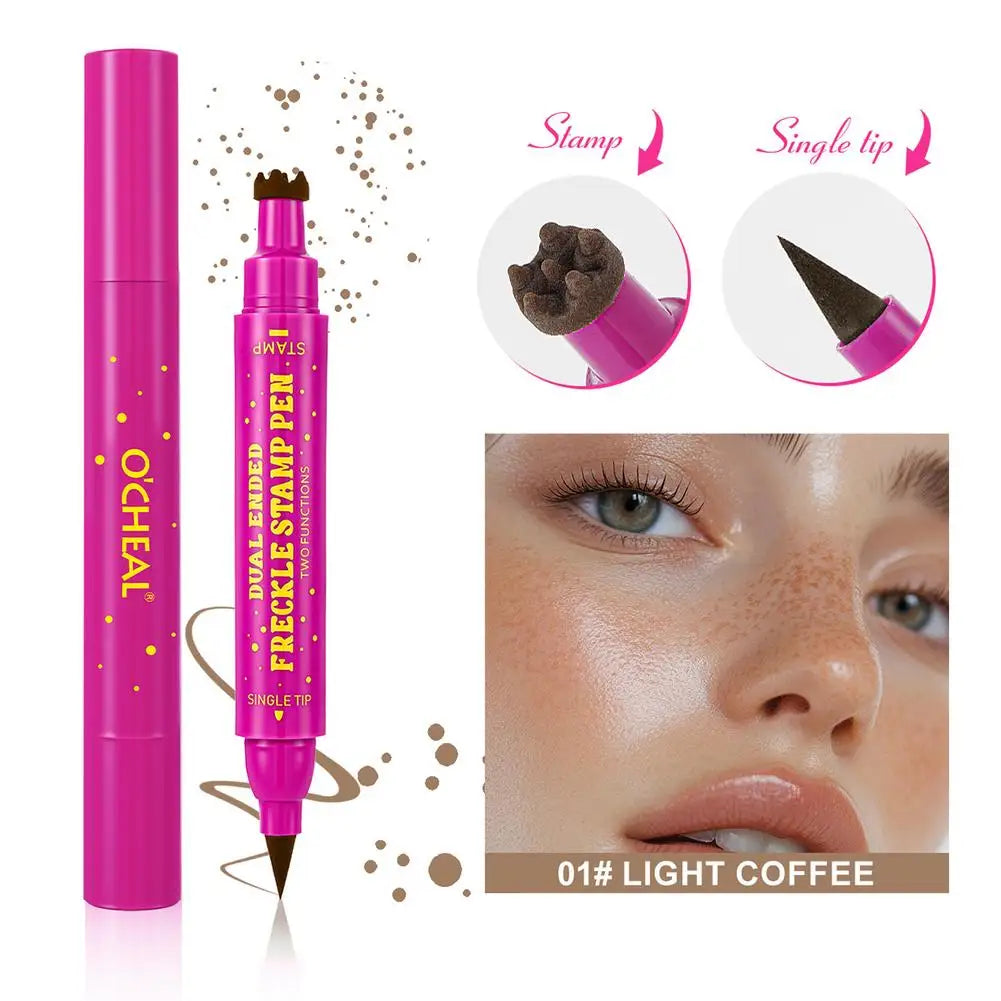 Penna per lentiggini a doppia punta, penna per lentiggini finte naturali, trucco impermeabile a lunga durata, cosmetici per il viso