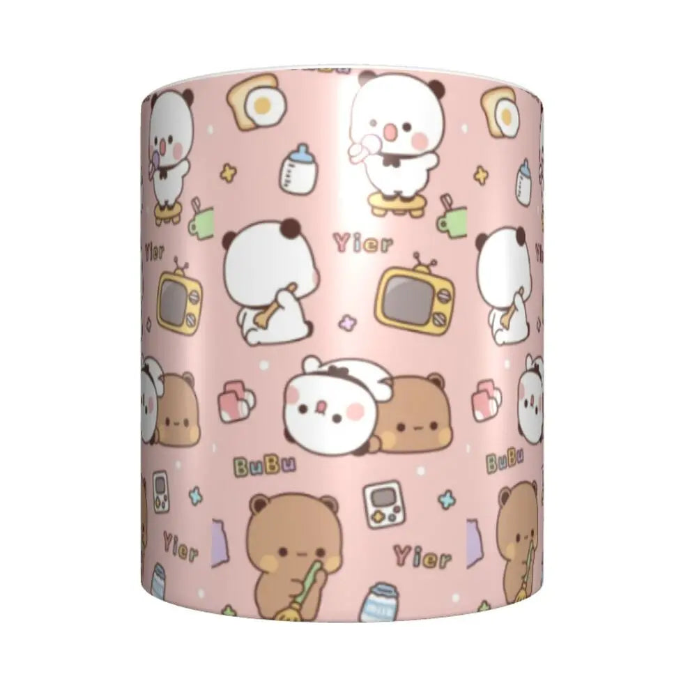 Tazze personalizzate per coppia Bubu Dudu Panda e Brownie Bear Tazza da caffè per tè al latte in ceramica fai-da-te