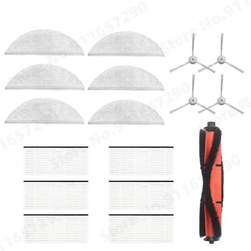 Spazzola principale/laterale Filtro HEPA Mop Panno Scatola per la polvere Sacchetto per la polvere per XiaoMi Lydsto R1 / R1A / R1 Pro / S1 Parti per aspirapolvere robot