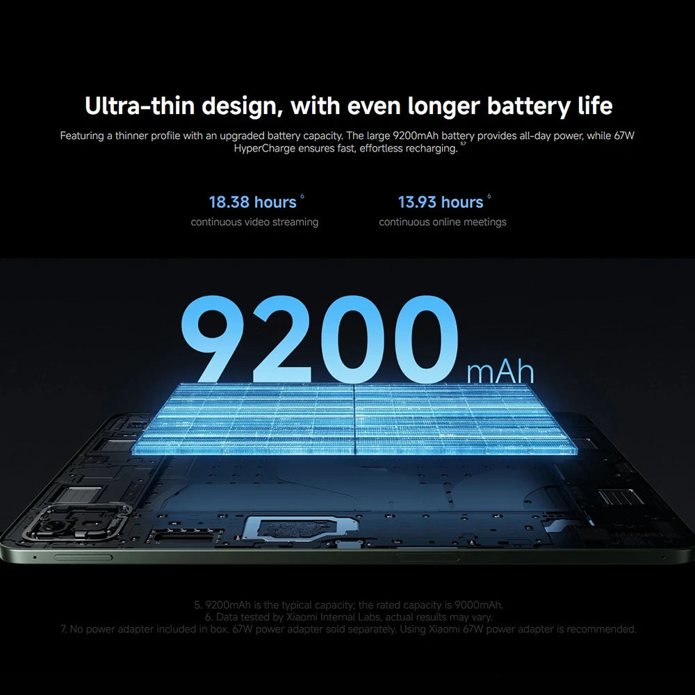 Xiaomi Pad 8 Pro Versione Globale, Tablet con display da 11.2 pollici 3.2K 144Hz, processore Snapdragon 8-core ® Mi Pad 8 Elite con fotocamera posteriore da 50MP e batteria da 9200mAh