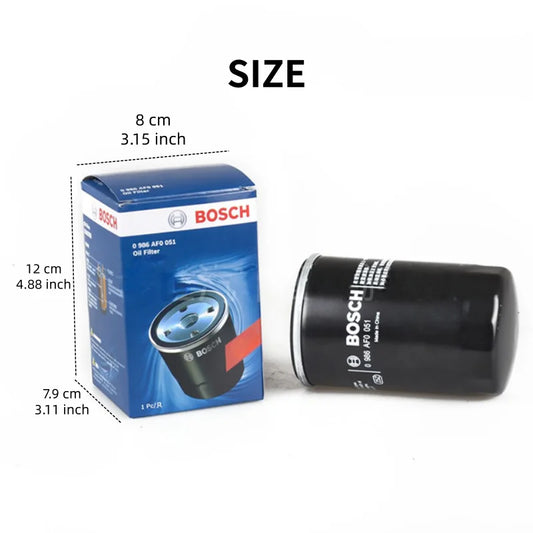 Filtro olio Bosch AF0051 adatto per VW Golf (VI, III, IV, V, Van III), Passat, Polo, Jetta III, per Audi A6, A4【OE:06A115561E】
