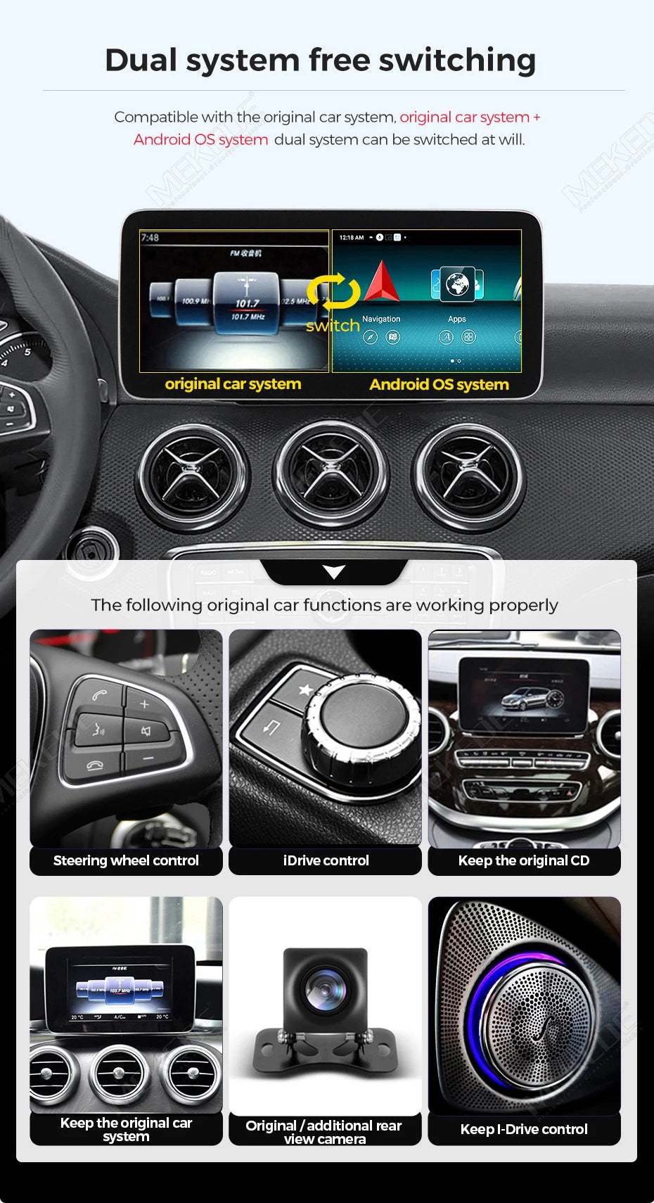 2026 Nuovo Android 15 128GB ROM Autoradio Wireless CarPlay Auto Multimedia per Mercedes Classe E W212 S212 2009-2015 Sistema NTG4.0 NTG4.5 NTG5.0 Lettore Video 4K Monitor Telecamera