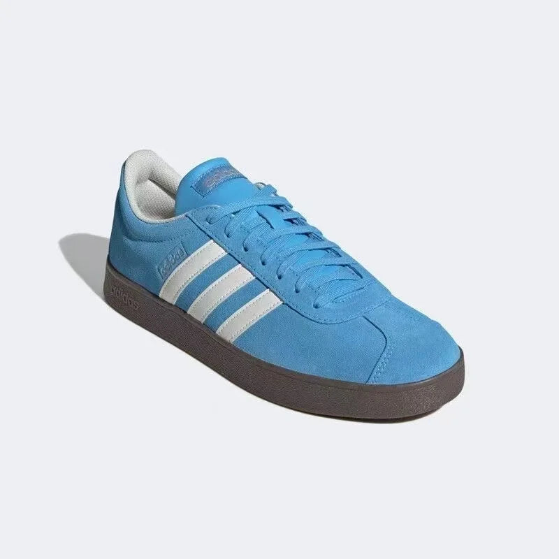 Sneakers Adidas Fresh Blue Tone - Scarpe sportive casual retrò con tre strisce classiche e striscia bianca JS4594