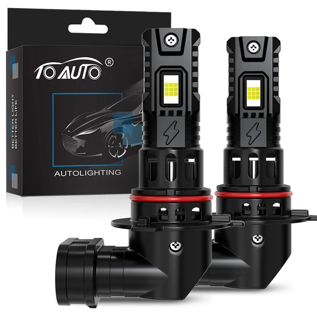 TOAUTO H4 Fari a LED 70W 30000LM H7 LED Canbus 9005 9006 H11 Lampadine per auto Faro automatico Fendinebbia 6000K 12V 24V Bianco