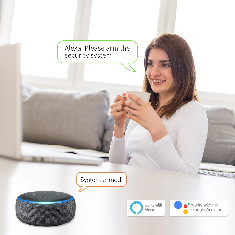 Staniot Kit di protezione Lora da 7 pollici WiFi 4G Tuya Sistema di allarme domestico intelligente con batteria da 5000 mAh Distanza 500 M Funziona con Alexa