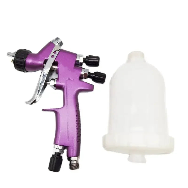 Mini pistola a spruzzo con ugello da 1.0/1.2MM con adattatore 250CC pistola per riparazione tazza di plastica aerografo per verniciatura auto per verniciatura auto