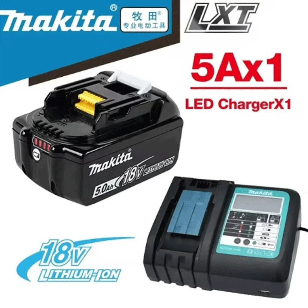 Batteria originale Makita 18V 5Ah, per batteria Makita 18V DHR183 BL1830B BL1850B BL1850 BL1840 BL1860 BL1815 Batteria al litio sostitutiva
