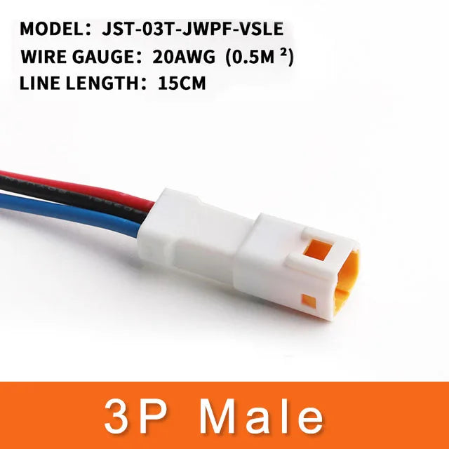1 Set JST Automobile Auto Connettore Impermeabile 2/3/4/6/8Pin Maschio e Femmina Cablaggio Presa con 15 CM Filo 0.6 MM JST02T/02R-JWPF