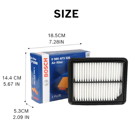 Filtro Aria Motore Bosch AF3326 per Honda Accord, INSPIRE, CR-V VI (2023-2025), CRV V (2016-2025) 【OE: 17220-5K0-A00】
