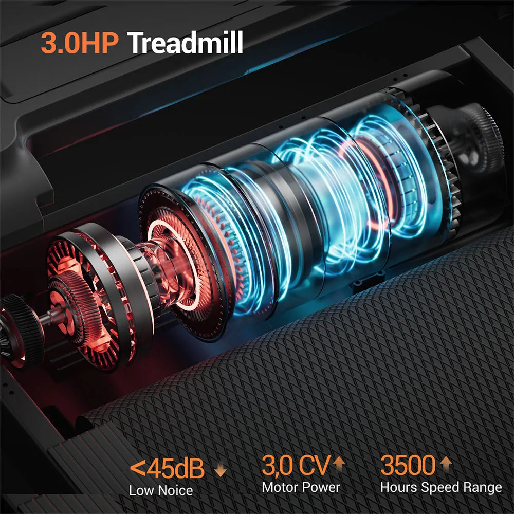 ROBORE SF20 Treadmill Pieghevole per Casa con Inclinazione del 15%, Velocità di 12 km/h, Carico Massimo di 136 kg, Motore Silenzioso Brushless da 3.0HP, Nastro da Corsa 97×40 cm, Tripla Ammortizzazione, Cuscino a 7 Strati