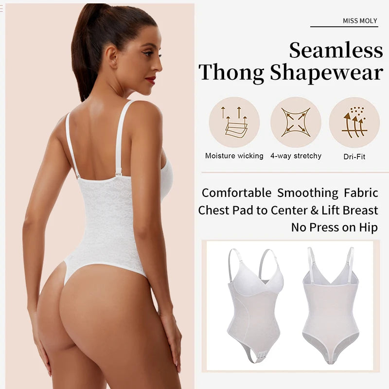3 in 1 Perizoma in pizzo Body Donna Shapewear Nuovo Shaper completo del corpo Vita sottile Controllo della pancia Biancheria intima Pancia piatta Liscia Faja