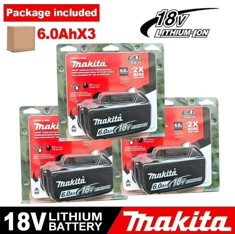 Batteria originale Makita 18V, 5Ah/6Ah, agli ioni di litio, per Makita BL1830, BL1815, BL1860, BL1840. Batteria di ricambio per utensili elettrici Makita.