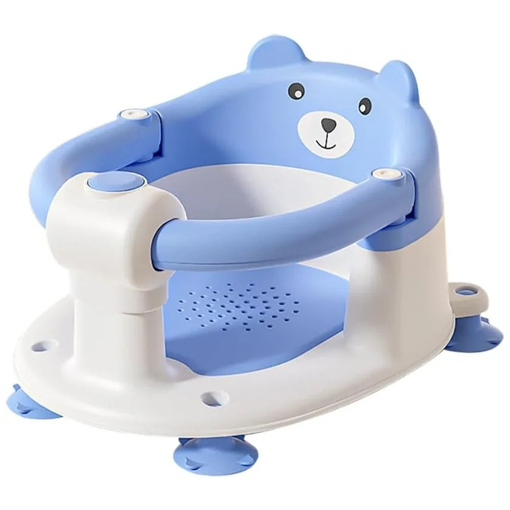 Seggiolino da bagno per neonati 6 mesi Plus. Sedia da bagno per bambini antiscivolo con orsetto carino Sedia da bagno sicura per neonati e neonati