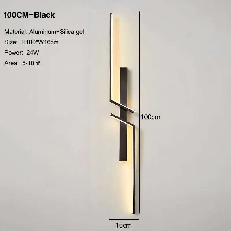 Lampade da parete a LED nordiche per corridoio corridoio 60cm/80cm/100cm Luci da parete a LED interne Sconce da parete Illuminazione per cucina Sala da pranzo