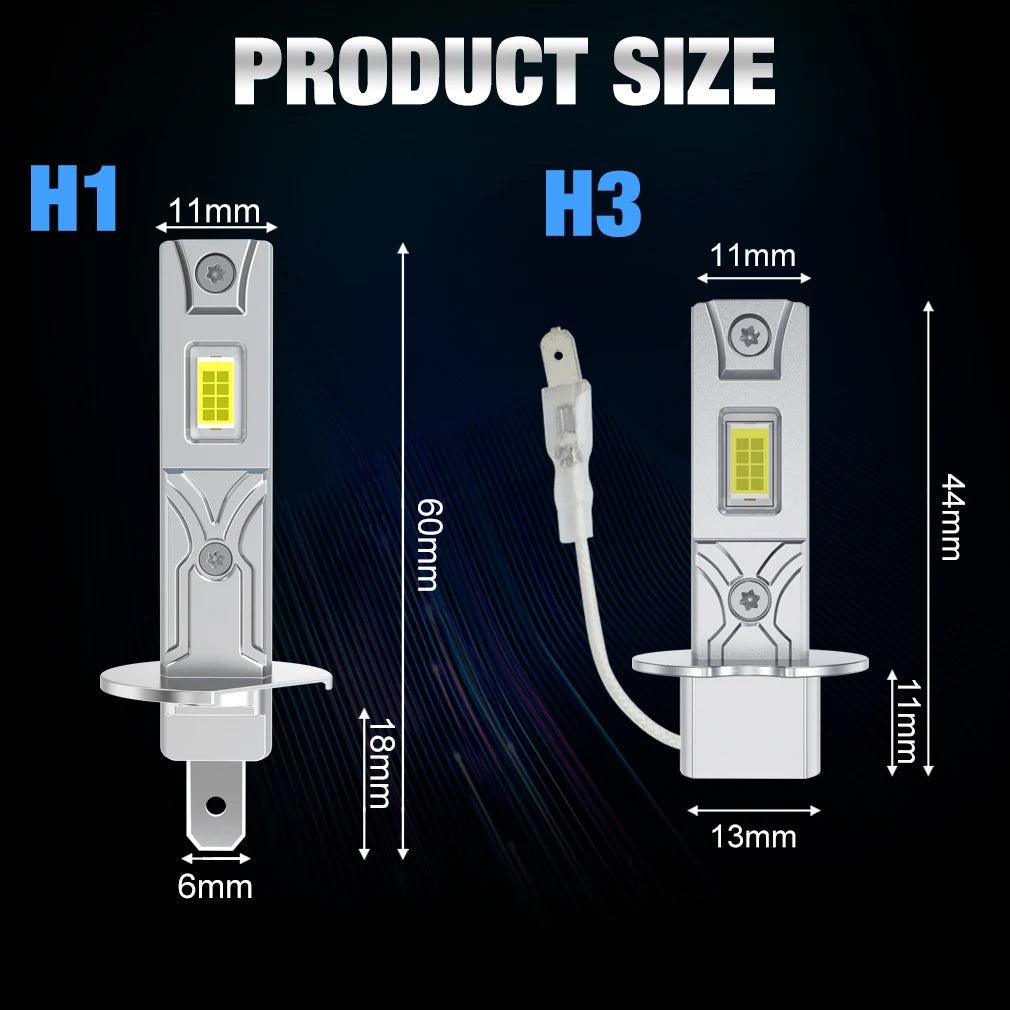XSTORM H1 Lampadina per fari a LED 60000LM 150W Lampada fendinebbia automatica ad alta potenza 6500K 12V Luci a LED per lampade frontali per auto Lampada da guida