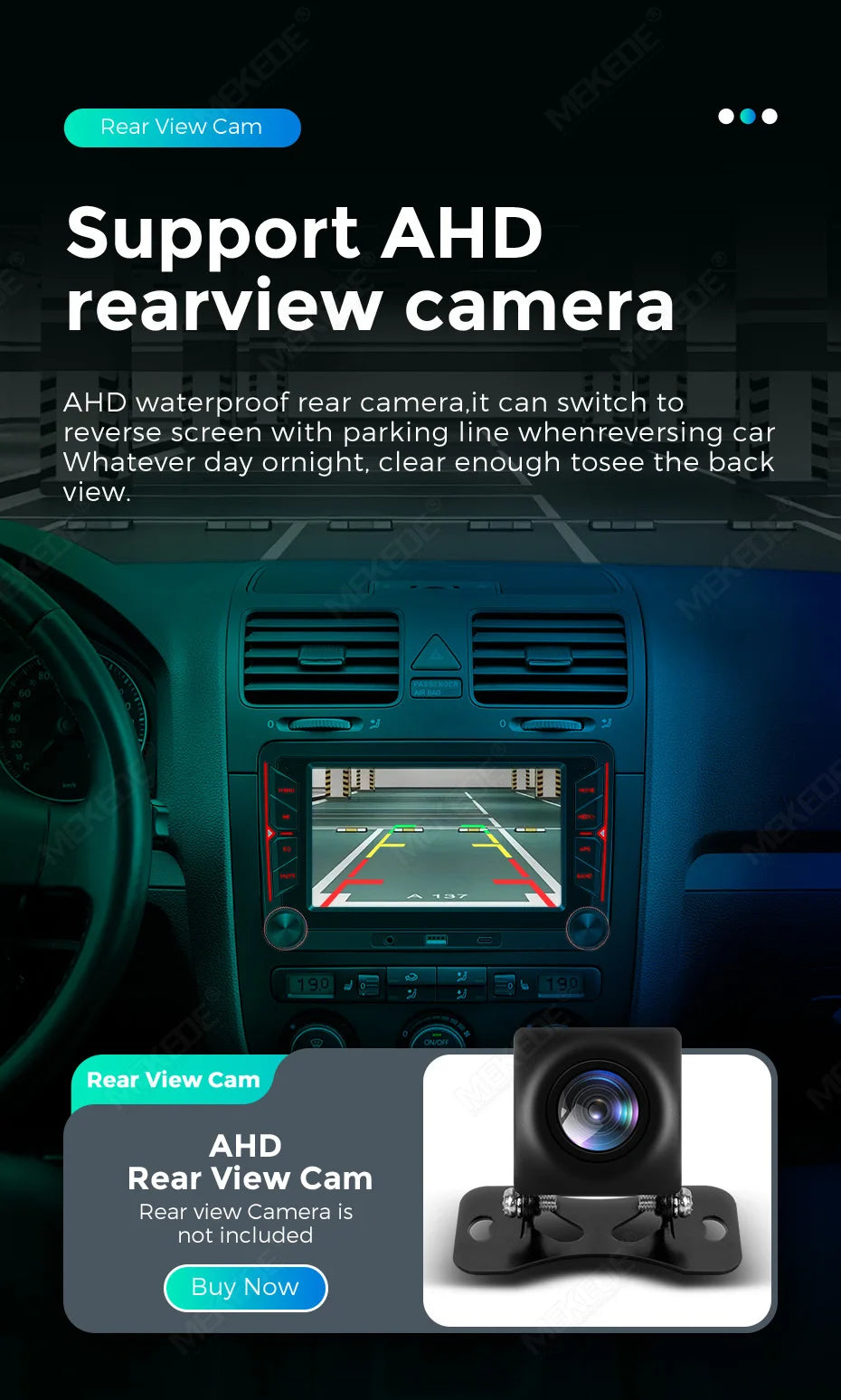 MEKEDE Sistema Multimediale con Navigazione GPS, CarPlay Wireless e Android Auto da 7/9 pollici per Volkswagen Passat B6 B7 Golf 5 6 Polo CC T5 SEAT Altea Toledo Leon Skoda Combi Yeti Superb