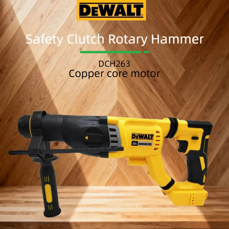 Martello rotante portatile a batteria DEWALT DCH263, senza spazzole, 20V, trapano a percussione elettrico al litio 3-in-1