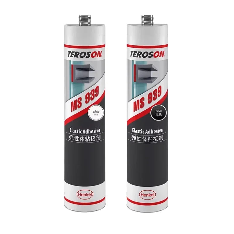 TEROSON MS 939 Sigillante Adesivo Elastico Polimerico MS Senza Cedimenti per Carrozzeria Auto, Camper, Roulotte, Giunti in Metallo e Plastica Nero Grigio