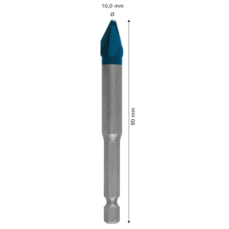 BOSCH EXPERT HEX-9 Punta da trapano in ceramica dura 10X Lunga durata Punta da trapano per pietra in materiale ad alta durezza 2608900590 2608900588