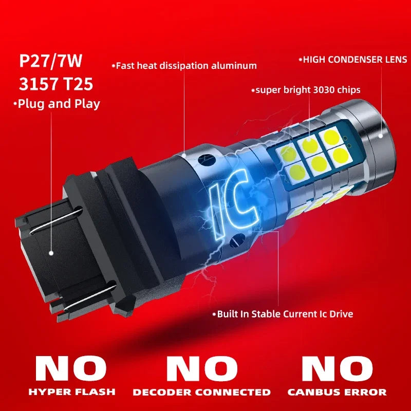 2pca 3157 Car LED Blub Daytime Running Light DRL nessun errore per Chevrolet Captiva Sport Malibu 7 Colorado Avalanche Suburban Tahoe