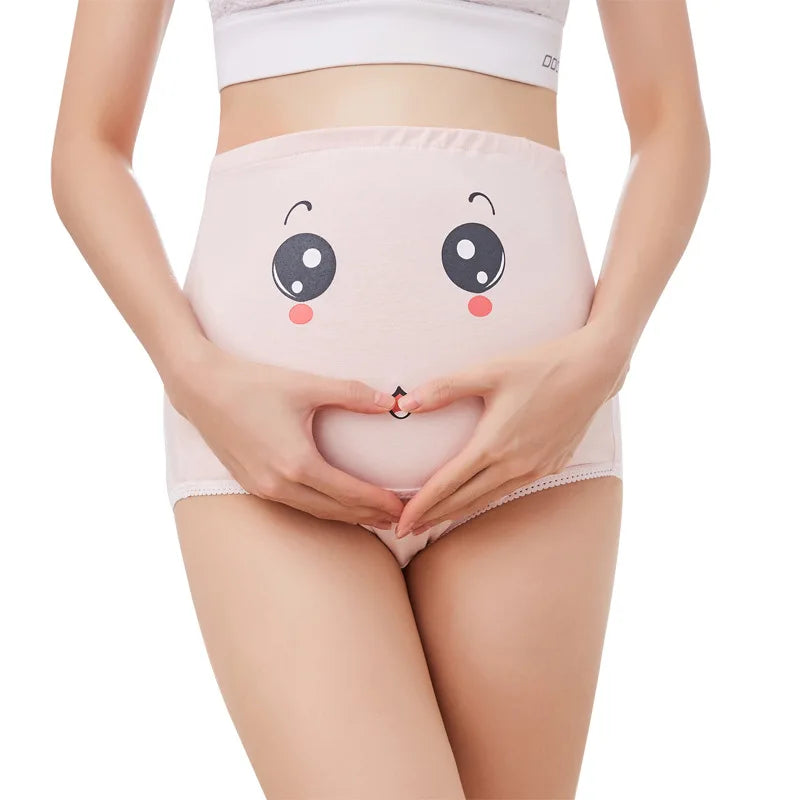 Mutandine di cotone per la biancheria intima di maternità incinta Mutandine vestiti per le donne incinte Slip di gravidanza Intimo di maternità a vita alta