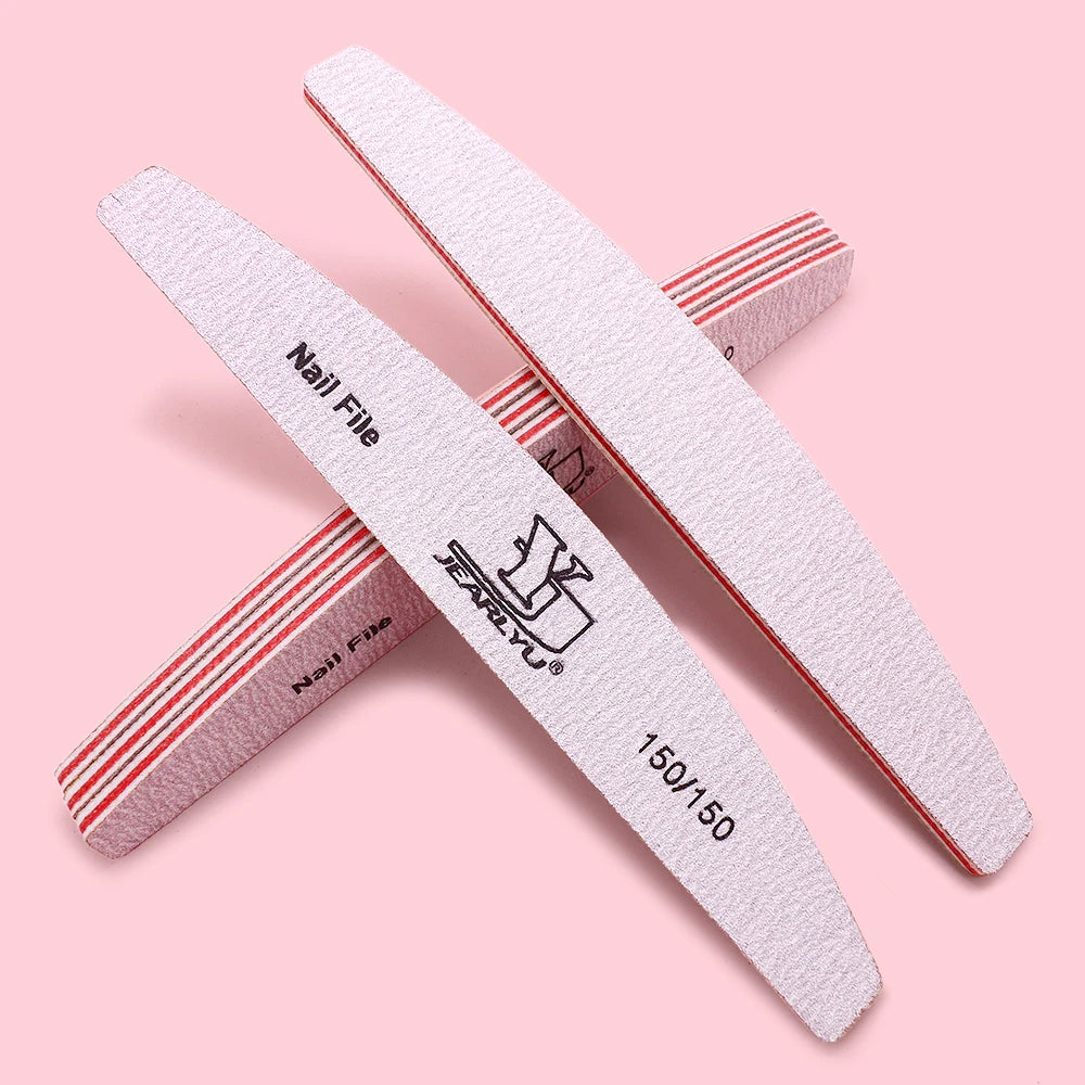 5 pz/lotto lima per unghie Mix Color Limas 80/100/150/180/240 grana professionale carta vetrata rimozione cuticole Buffer File Set di strumenti per Manicure