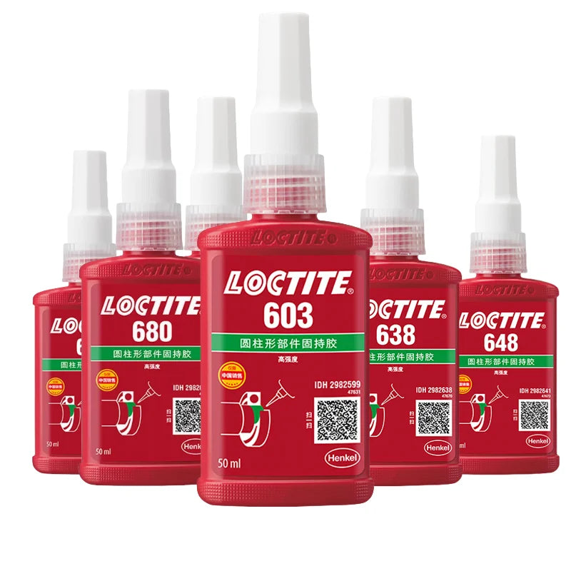 100% originale Loctite 638 660 680 648 603 609 620 660 641 Sigillante anaerobico 50ml Composto di fissaggio ad alta resistenza Frenafiletti