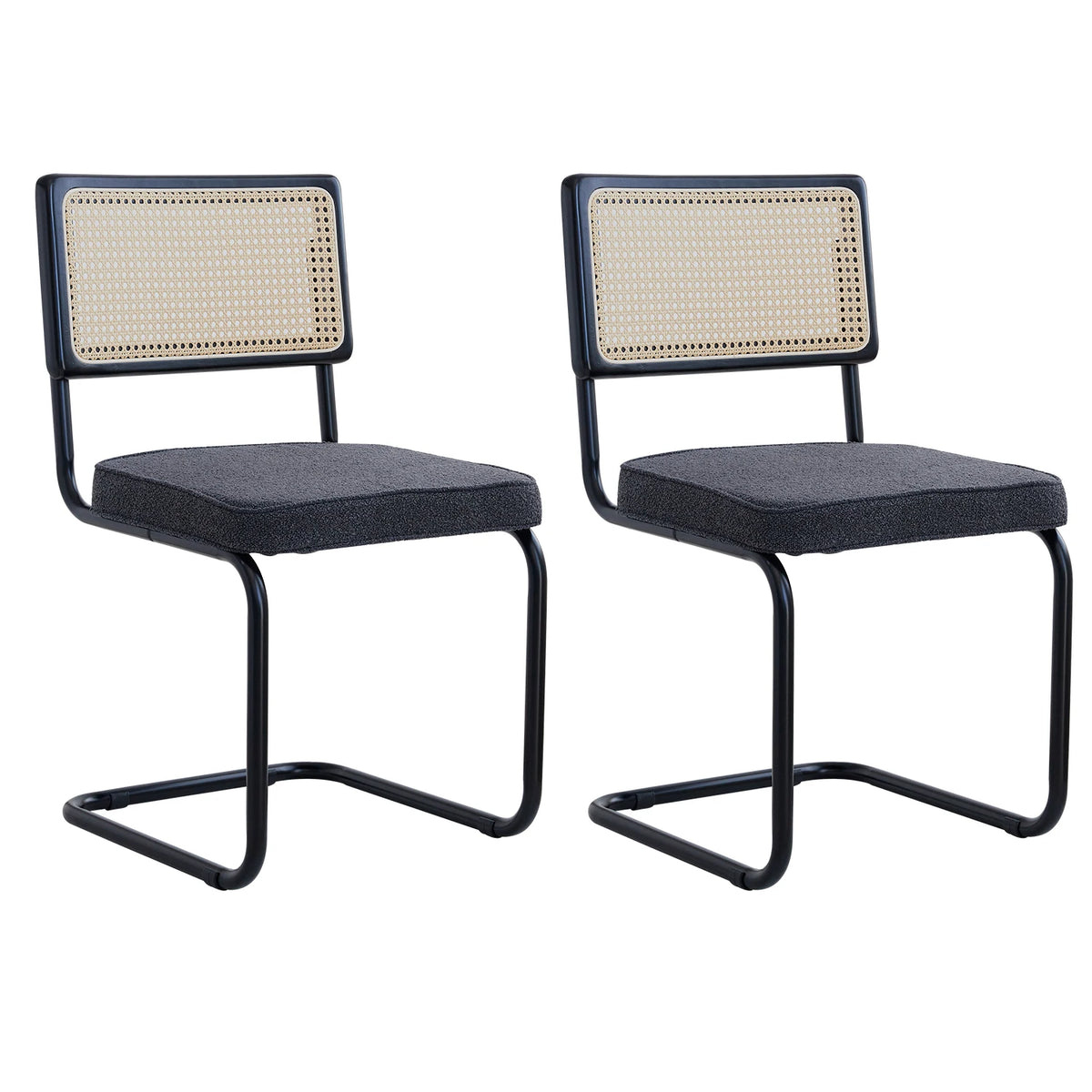 EGOONM Set di 2/4 sedie da pranzo retrò sedia in rattan di plastica casa camera da letto scrivania schienale sgabello arco computer ufficio sedile imbottito