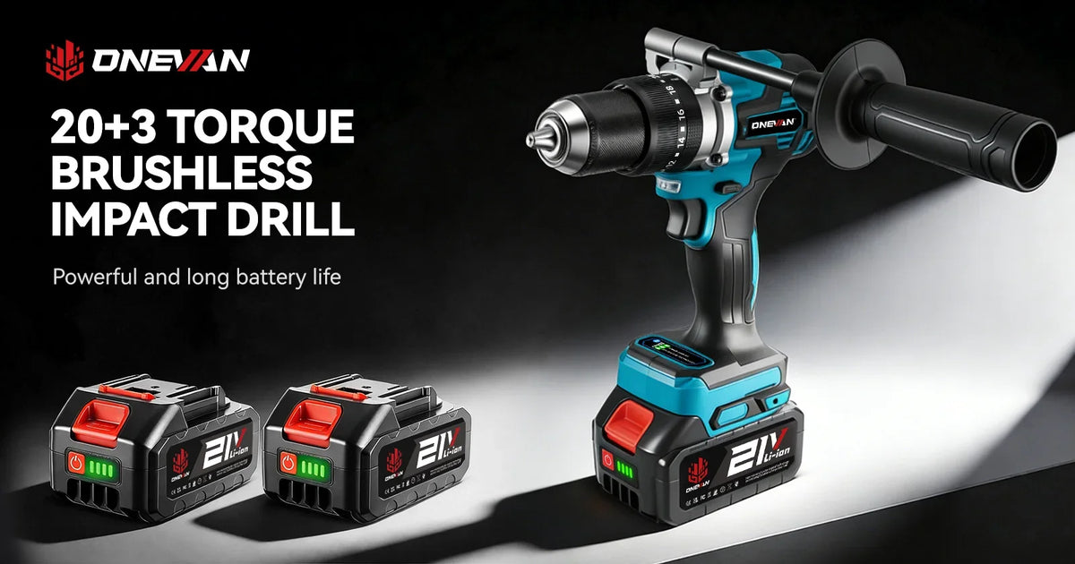Trapano elettrico brushless ONEVAN 1500W, avvitatore a batteria, martello perforatore per lavorazione del legno, utensile elettrico compatibile con batteria Makita 18V.